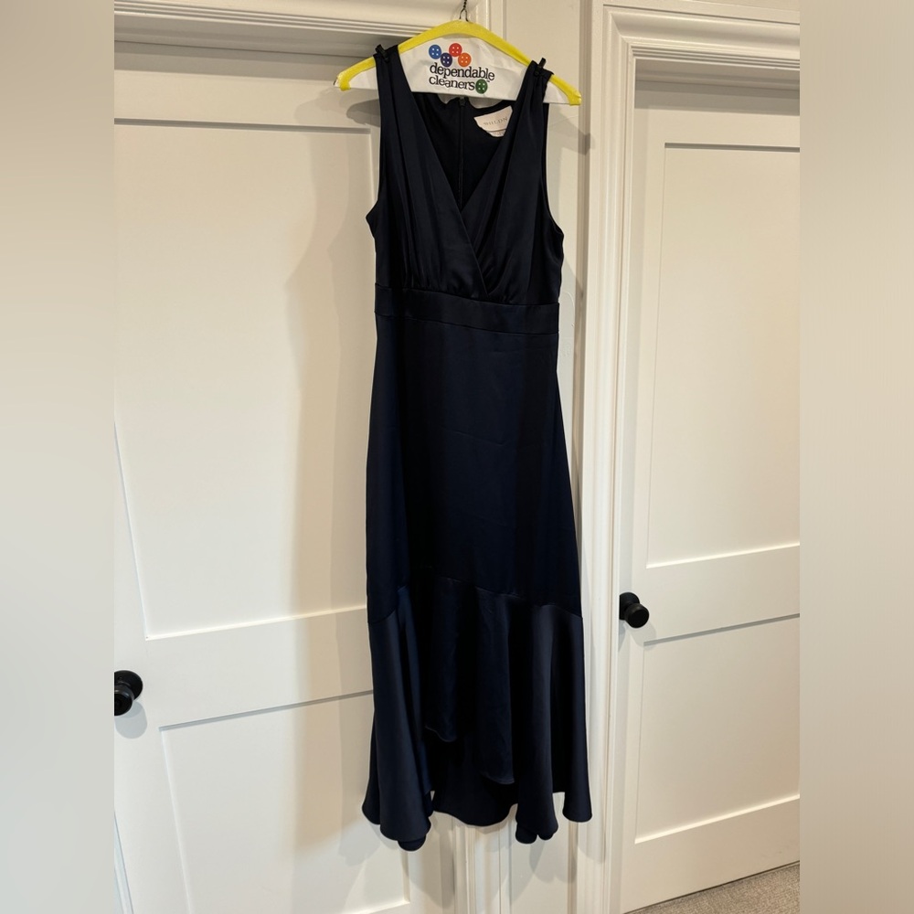BHLDN Navy Silk Dress